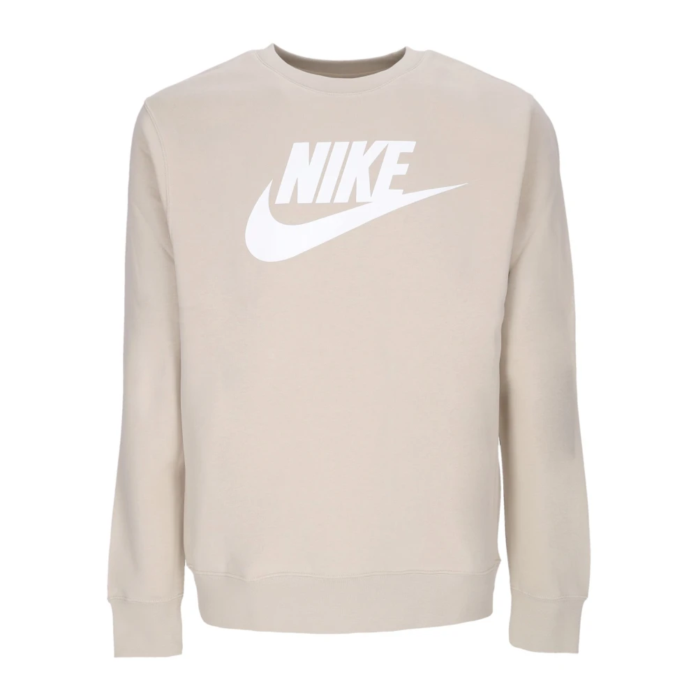 Nike Sportswear Club Graphic Crewneck Sweatshirt Beige Heren