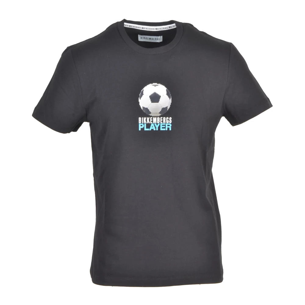 Bikkembergs Katoen Elastaan T-shirt Black Heren
