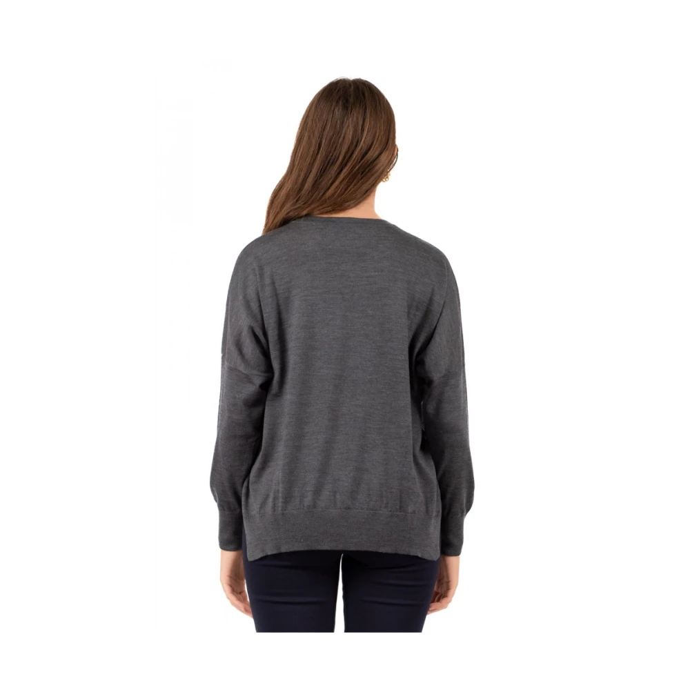 Gran Sasso Dames Ronde Hals Sweater Gray Dames