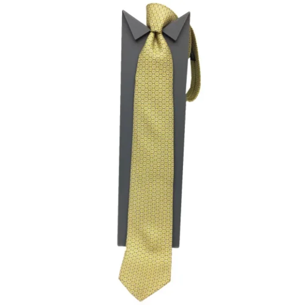 Hermès Vintage Pre-owned Silk home-office Yellow Heren