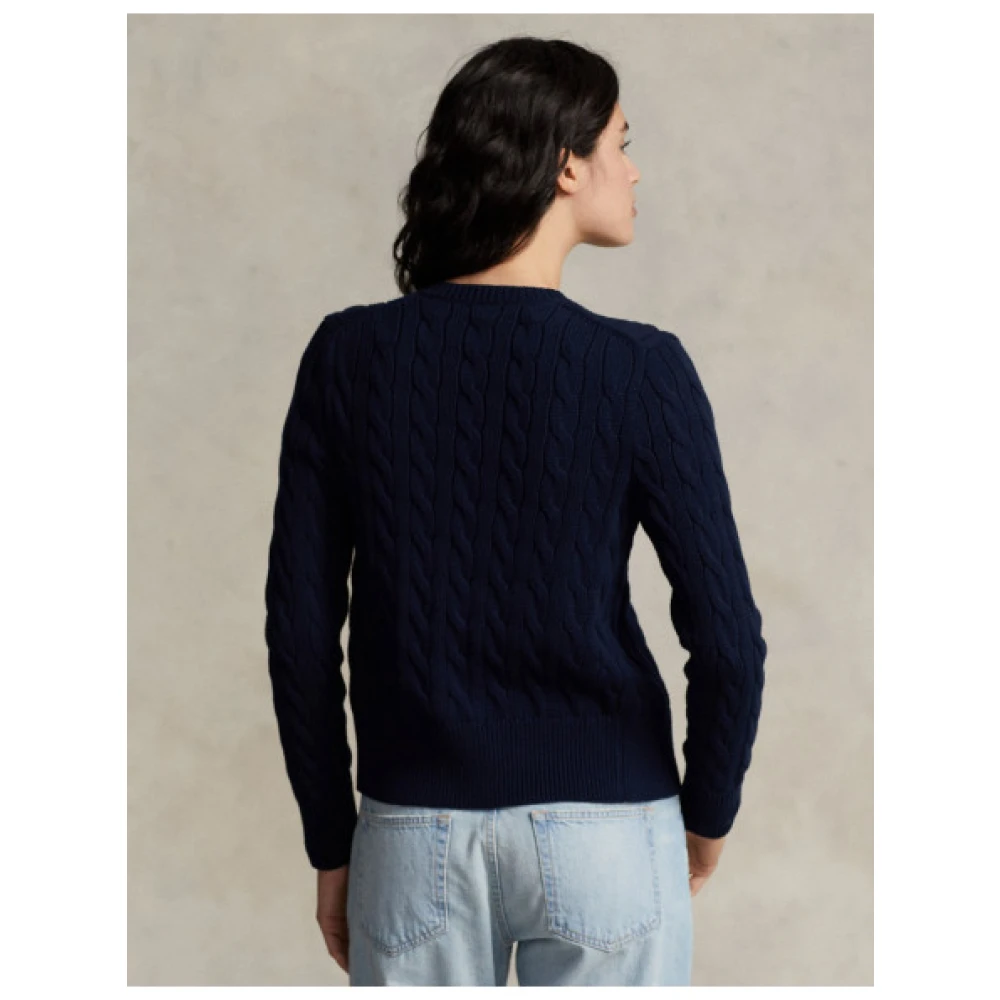 Polo Ralph Lauren Gebreide katoenen cardigan Blue Dames