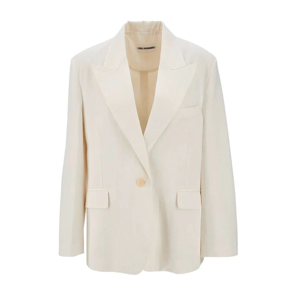 DES Phemmes Pailletgeborduurde Viscosejas White Dames