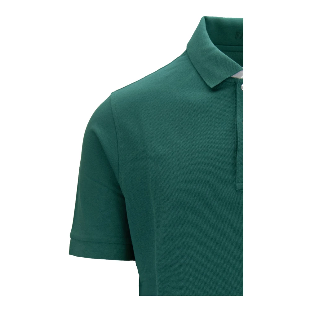 Fay Heren Button Polo Shirt Green Heren