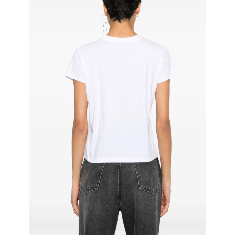 MM6 Maison Margiela Wit Katoenen Ronde Hals T-shirt White Dames