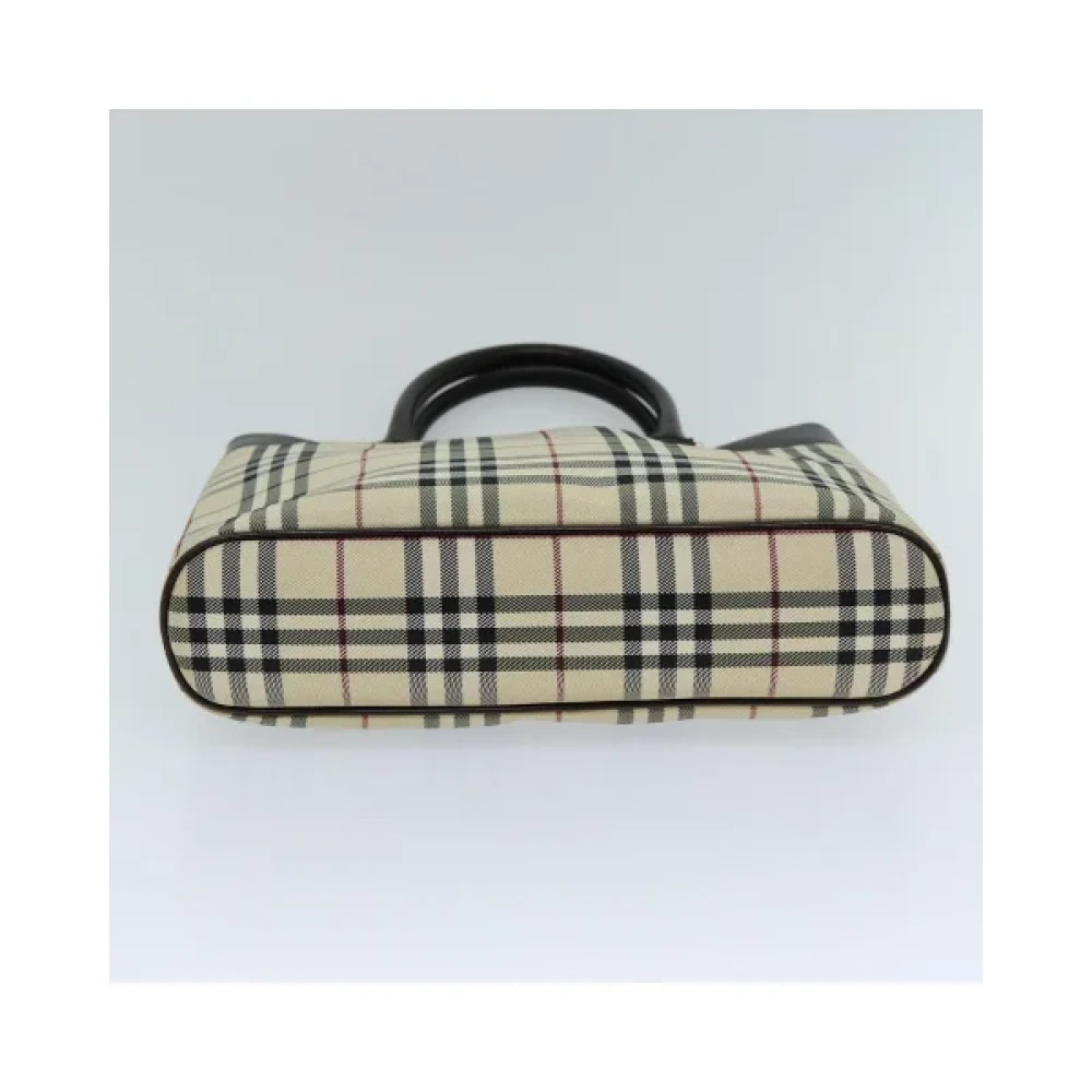 Burberry Vintage Pre-owned Canvas handbags Beige Dames
