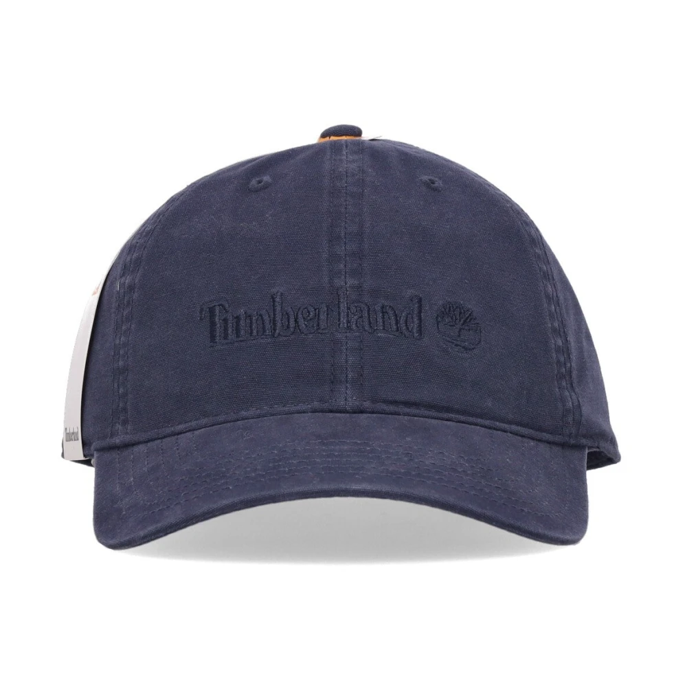 Timberland Gebogen klep katoenen canvas pet Blue Unisex