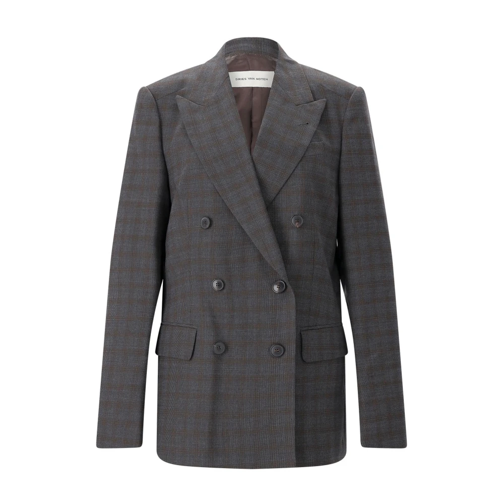 Dries Van Noten Donna Multi Blazer Doppiopetto A Quadri - Immagine 2