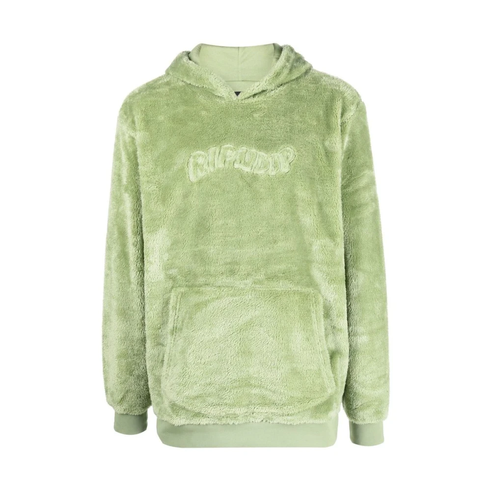 Ripndip Logo-broderad Sherpa Hoodie Green, Herr