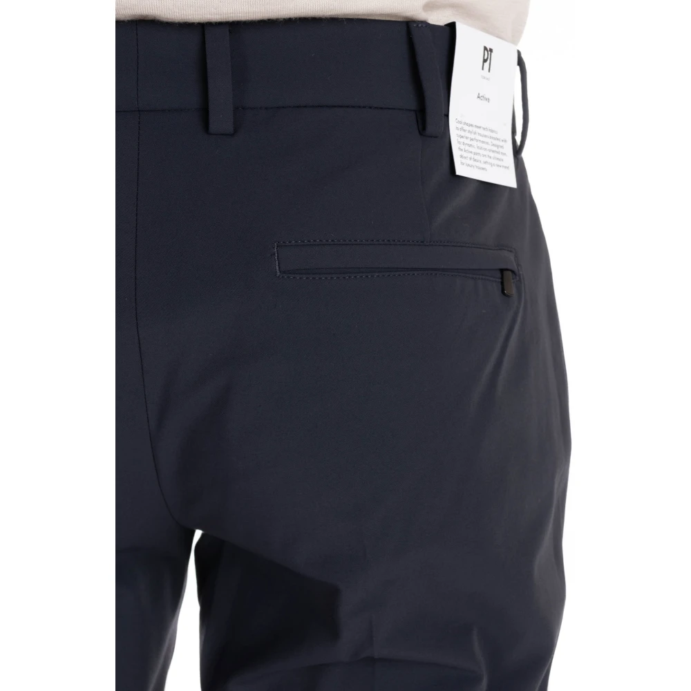 PT Torino Blauwe maatwerk broek ritssluiting Blue Heren