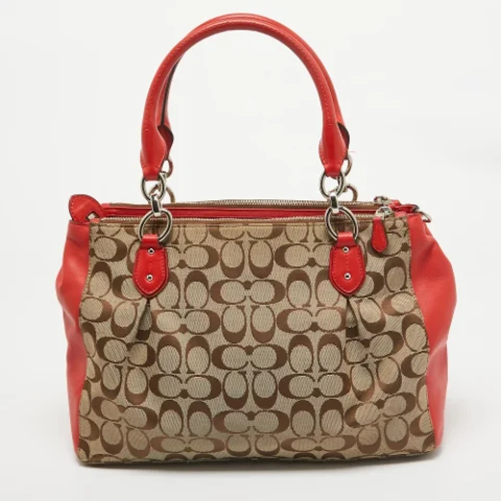 Coach Pre-owned Canvas totes Red Dames