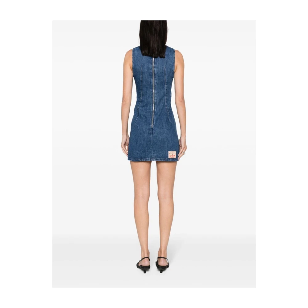Marine Serre Short Dresses Blue Dames