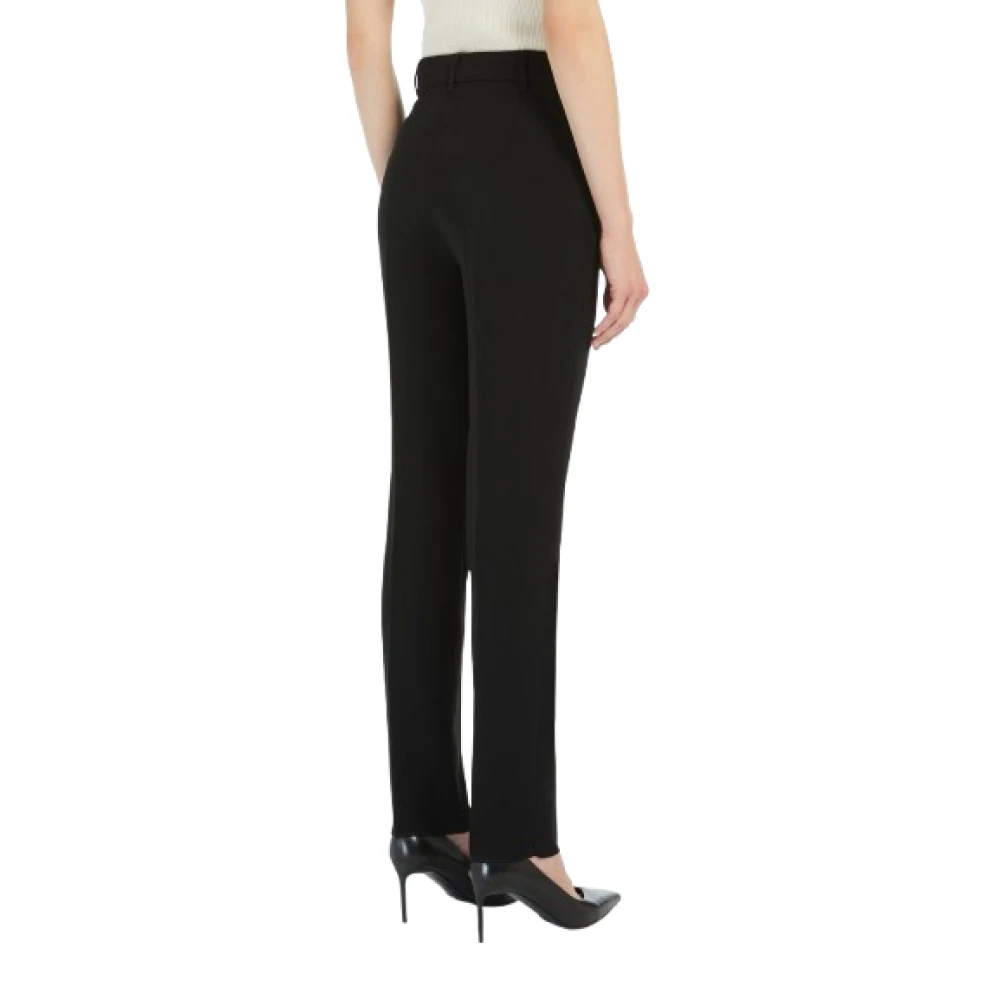 Max Mara Studio Zwarte Straight Leg Broek Black Dames