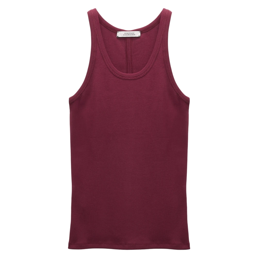 Dorothee schumacher Geribbeld Tanktop Simply Timeless Red Dames