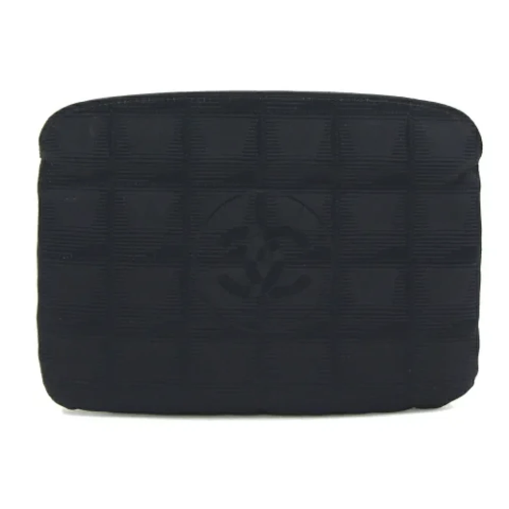 Chanel Vintage Pre-owned Fabric clutches Black Dames