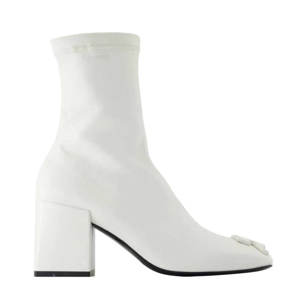 Courrèges Mujer Blancos Botines De Cuero - Tacones