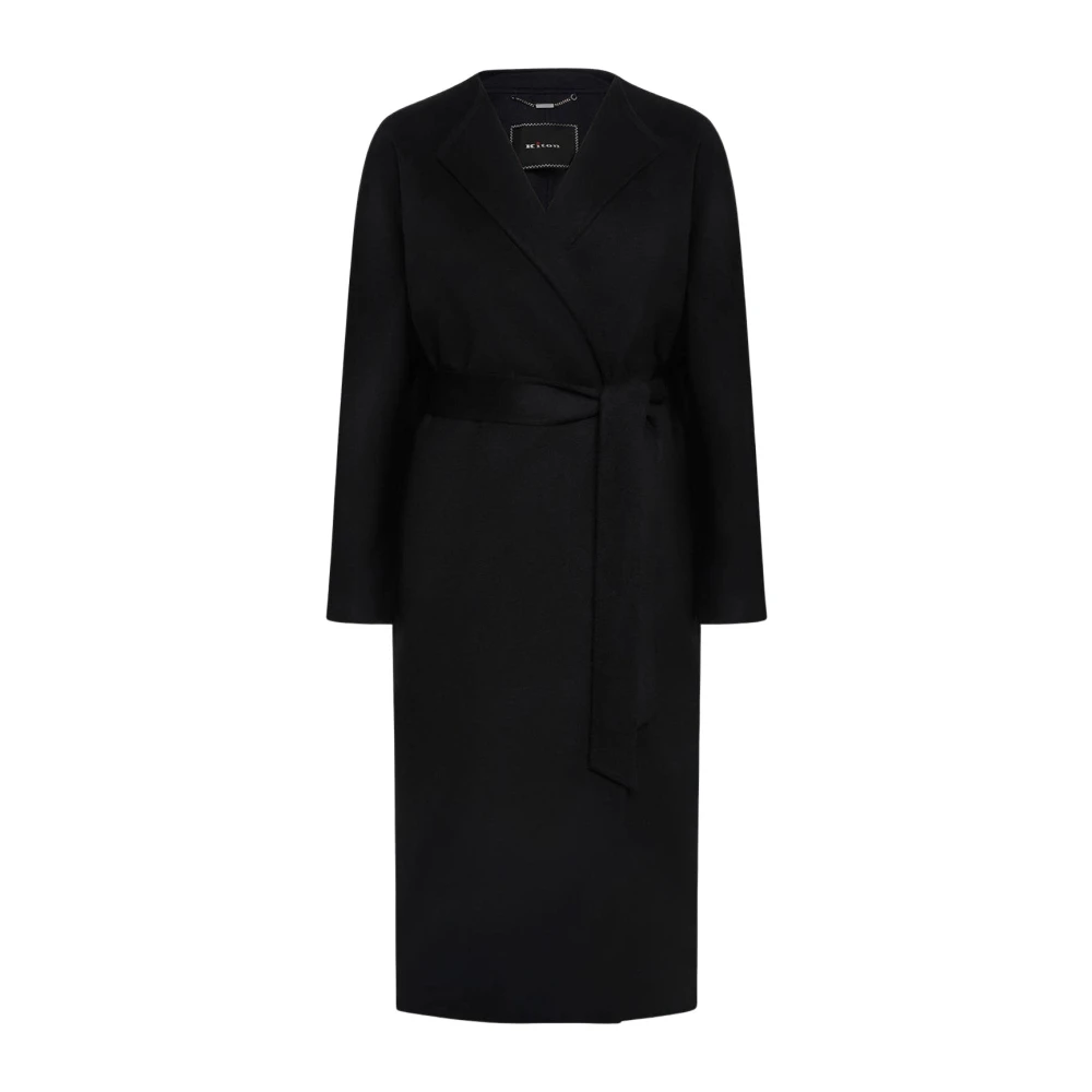 Kiton Kasjmier Dubbel Doek Elegante Jas Black Dames