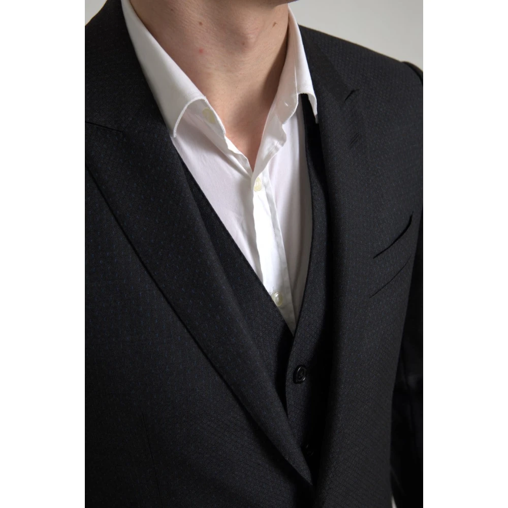 Dolce & Gabbana Elegant zwart Martini Slim Fit Pak Black Heren