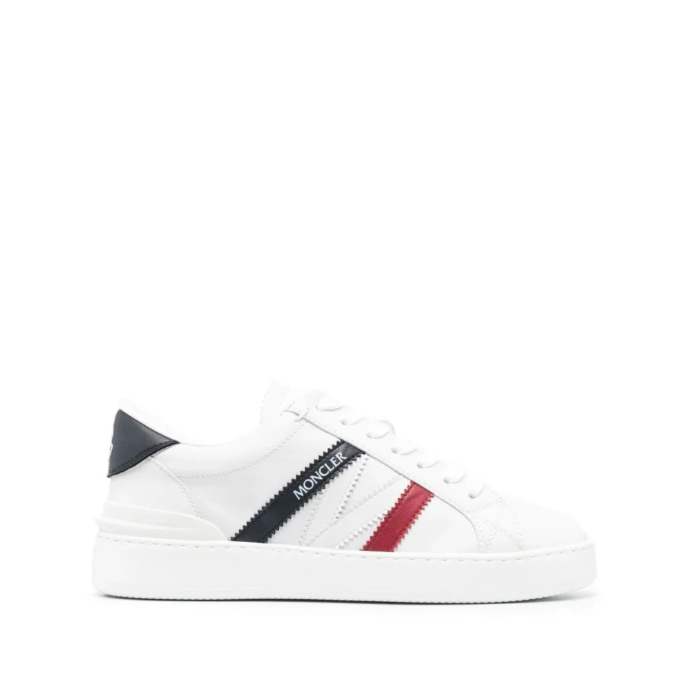 Moncler Low Top Sneakers Monaco Stijl Dames Schoenen Wit