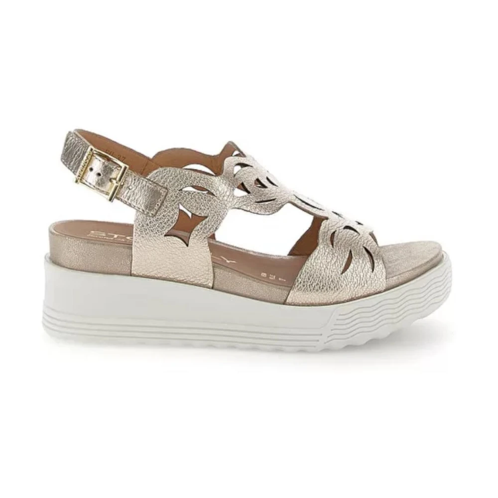 Stonefly Femme Jaune - A07899 Sandale Compensée - Chaussures - Taille: 37 Eu