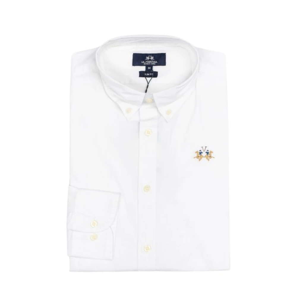 La Martina , Formal Shirts, Male, White, 2XL, Poplin Shirt