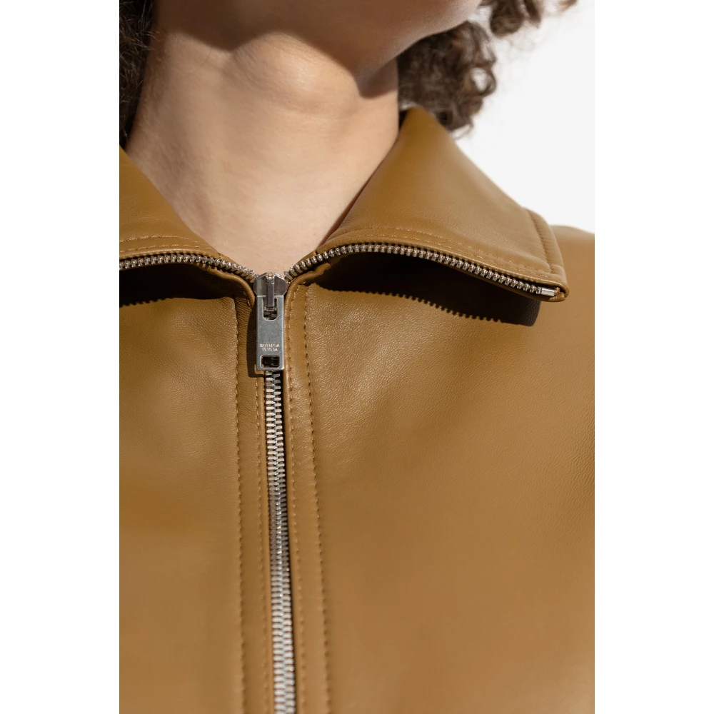 Bottega Veneta Leren jas Brown Dames