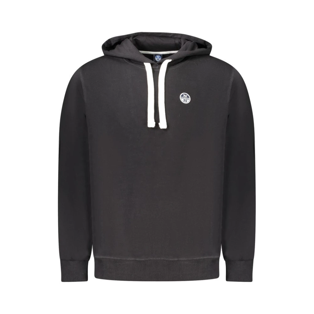 North Sails Men's Black Hoodies, M, Cotton Hooded Sweatshirt For