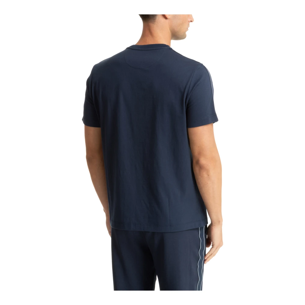 Michael Kors Effen Logo T-shirt Blue Heren