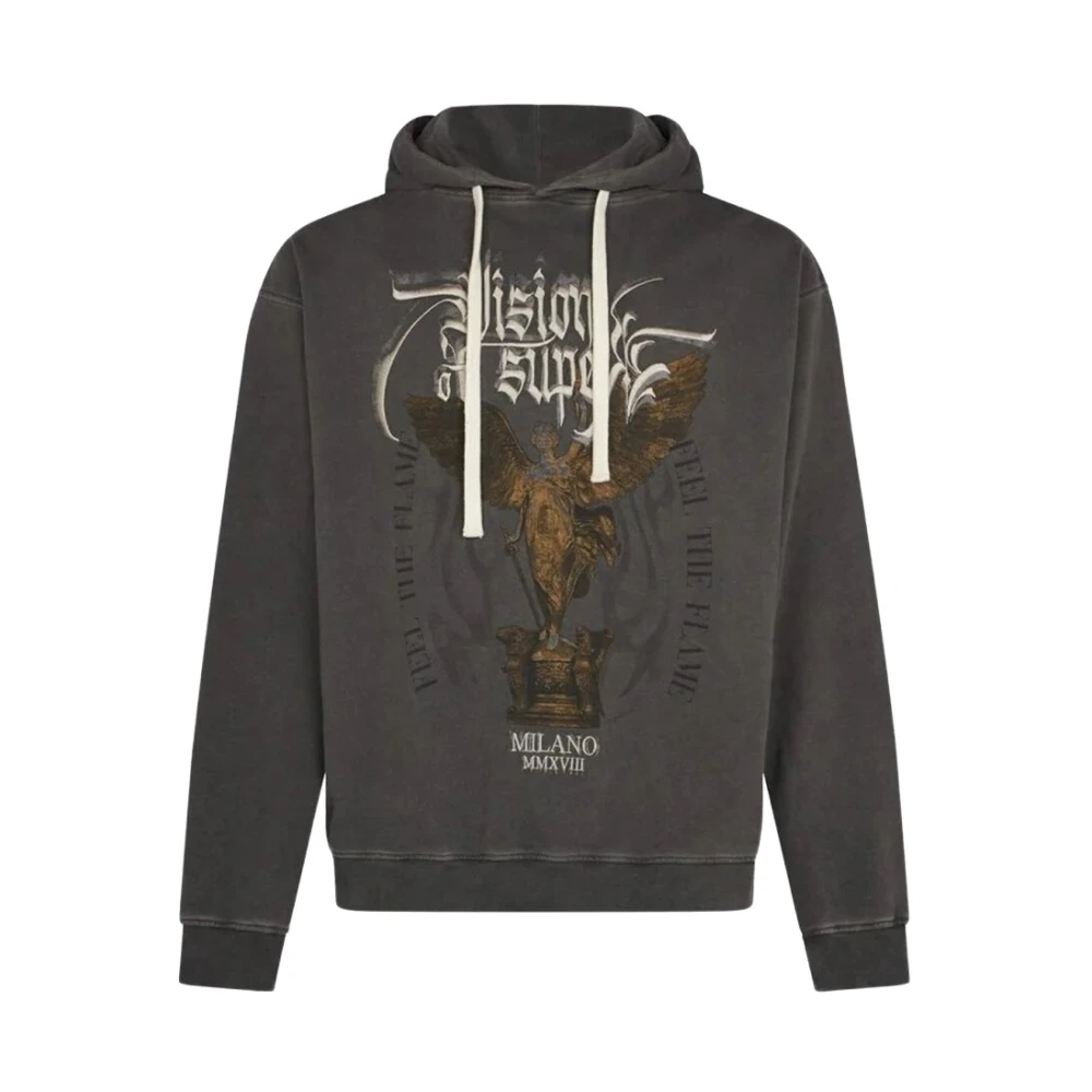 Vision OF Super Rock Mather Graphic Hoodie Gray Heren
