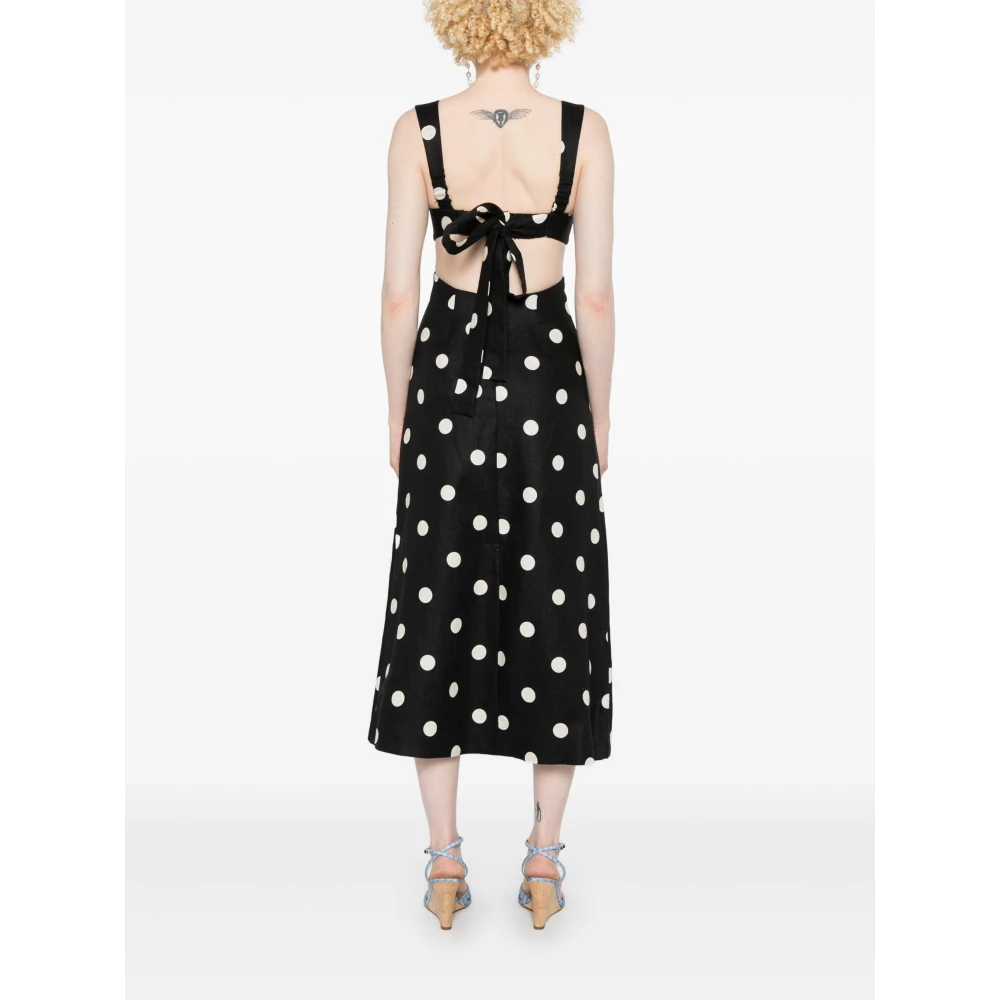 Zimmermann Linnenjurk met Polkadots Black Dames