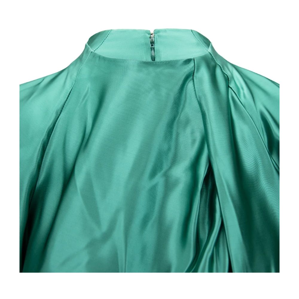 Elisabetta Franchi Jurk met rits en haak Green Dames