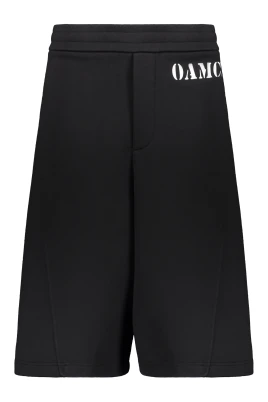 Bomull Bermuda Shorts Elastisk Dragsko Midja