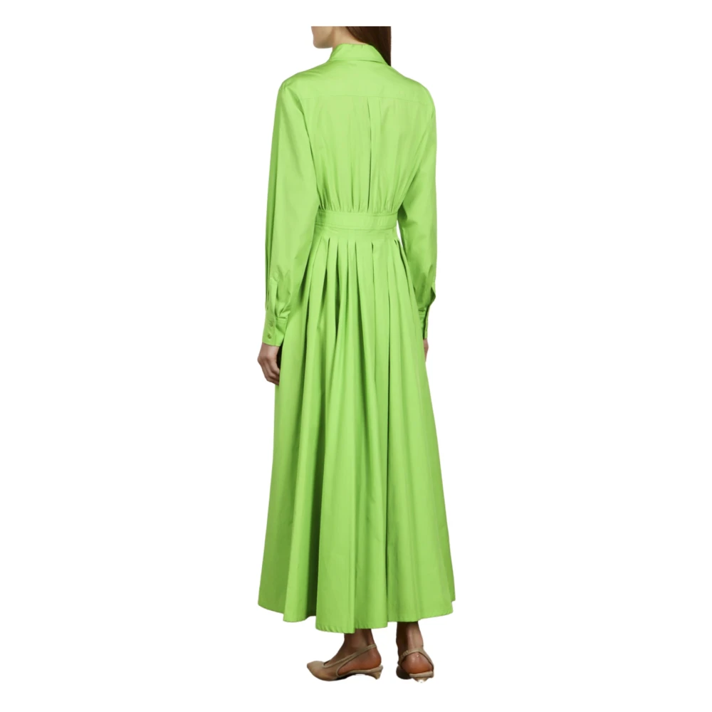 Max Mara Studio Groene Katoenen Overhemdjurk Green Dames