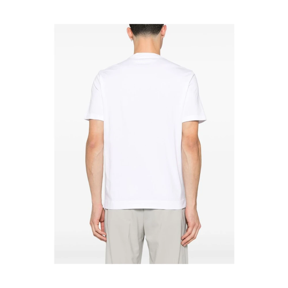 Fedeli Witte Ronde Hals Korte Mouwen T-shirt White Heren
