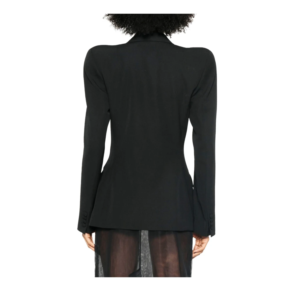 Balenciaga Zwarte wollen blazer Black Dames