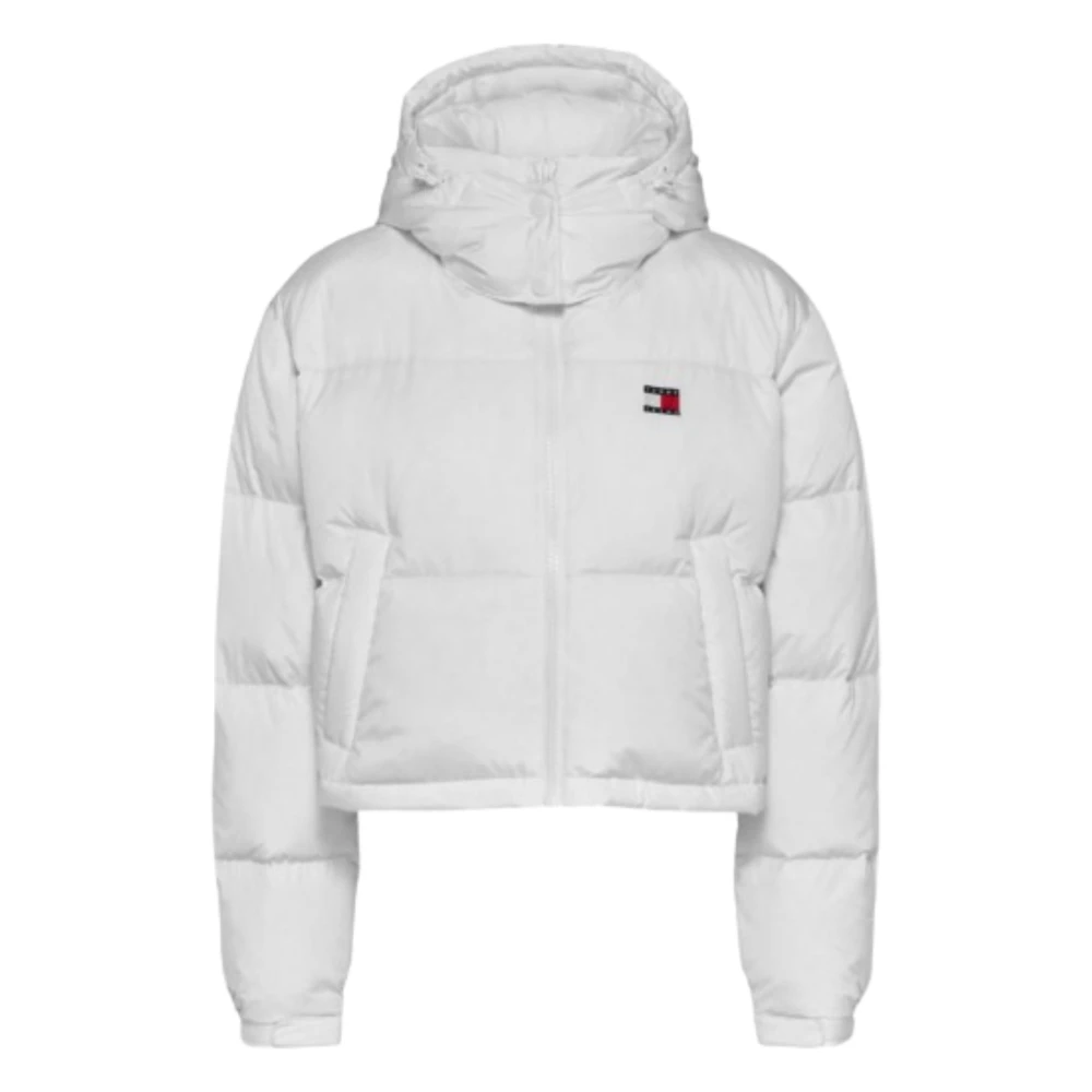 Tommy Hilfiger Witte Gewatteerde Jas Alaska Model White Dames