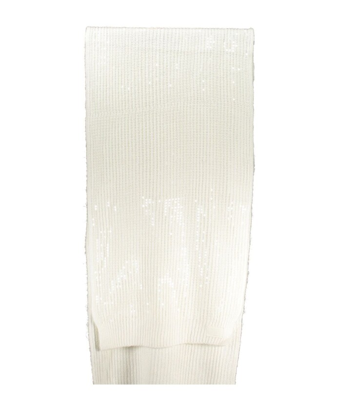 echarpe-blanche-a-sequins-et-logo