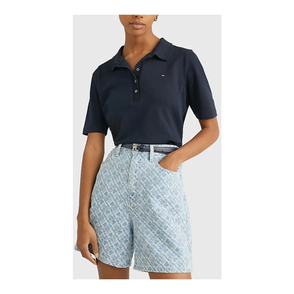 Tommy Hilfiger 1985 REG Pique Polo Shirt Vrouwen Blue Dames