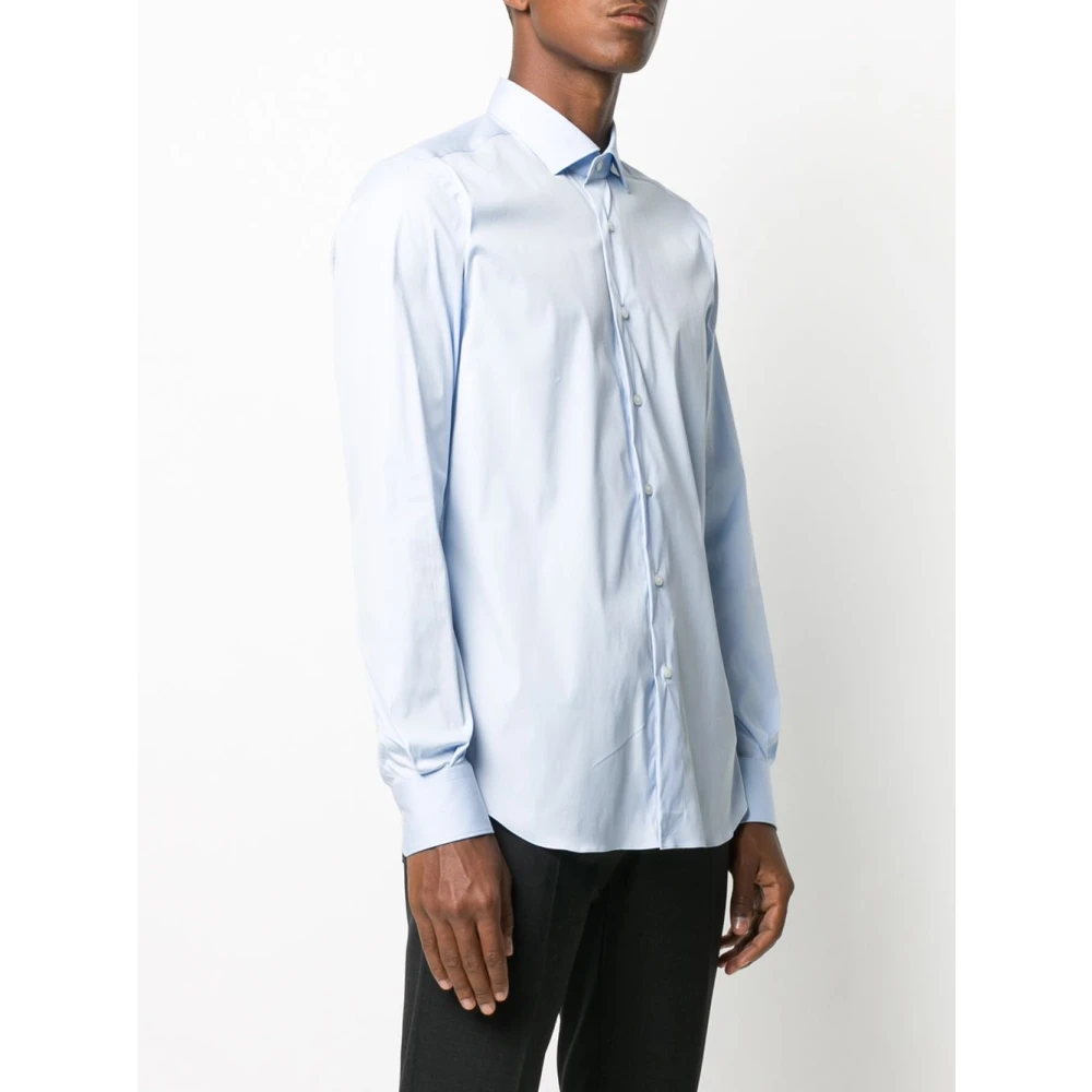 Xacus Slim Fit Katoenen Overhemd Celeste Blue Heren