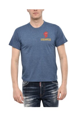 t-shirt-bleu-avec-impression-logo