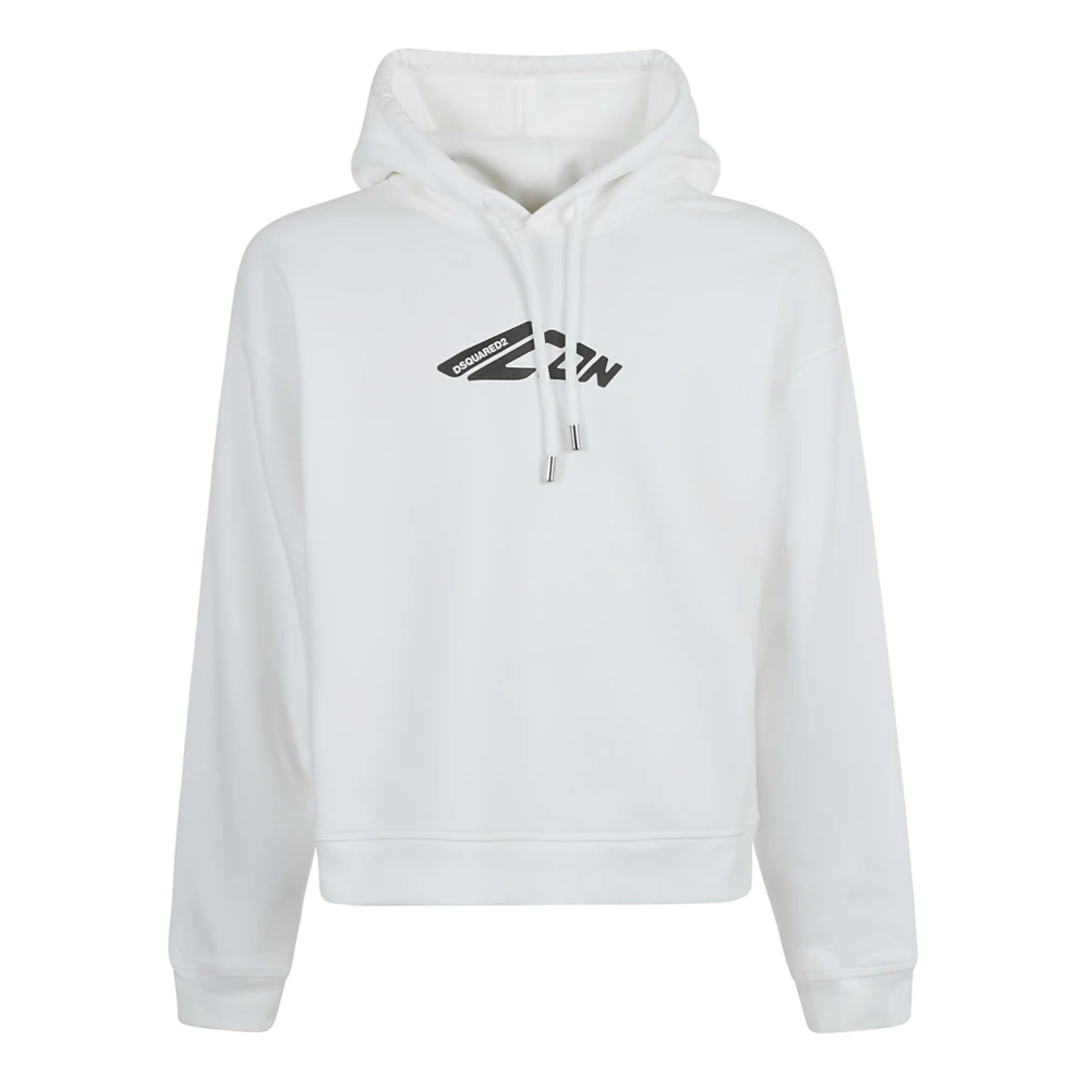 Dsquared2 Witte Hoodie Sweater Aw24 White Heren