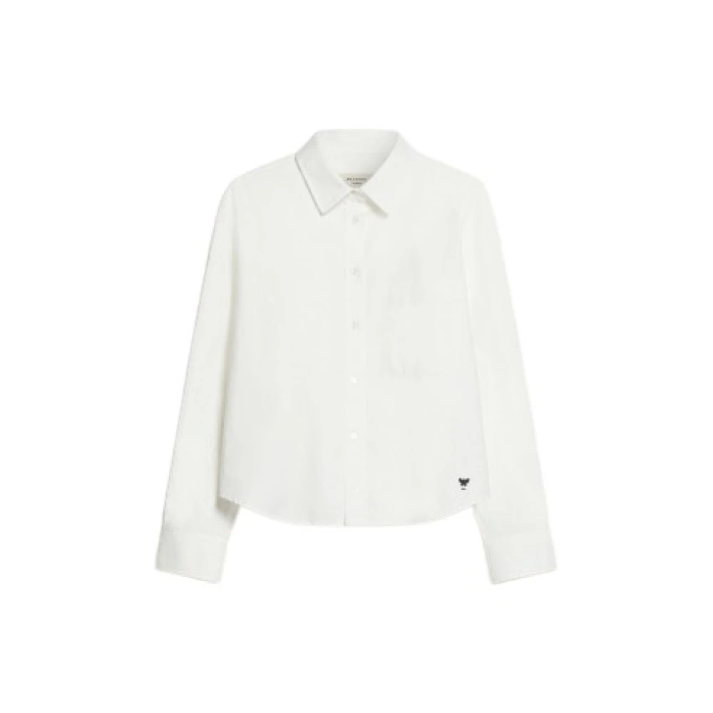 Max Mara Klassieke Witte Oxford Katoenen Overhemd White Dames