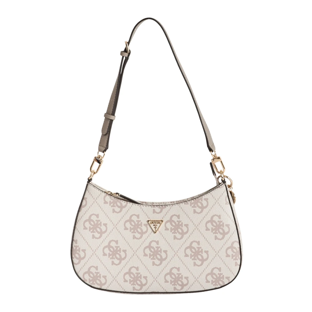 Guess Women's Beige Noelle Ii Top Zip Shoulder Bag