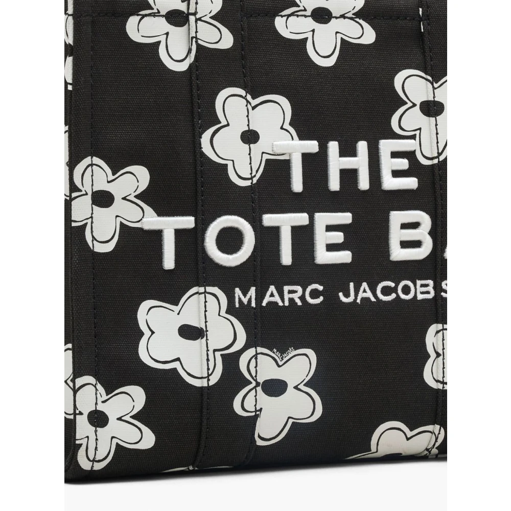 Marc Jacobs Zwart en wit leren handtas Black Dames