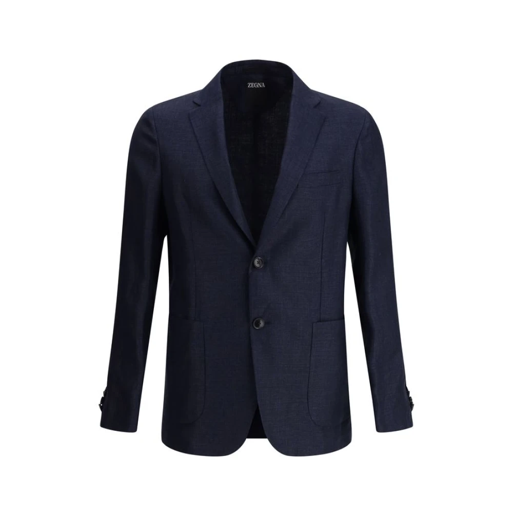 Ermenegildo Zegna Elegante Blazer met Zakken Blue Heren