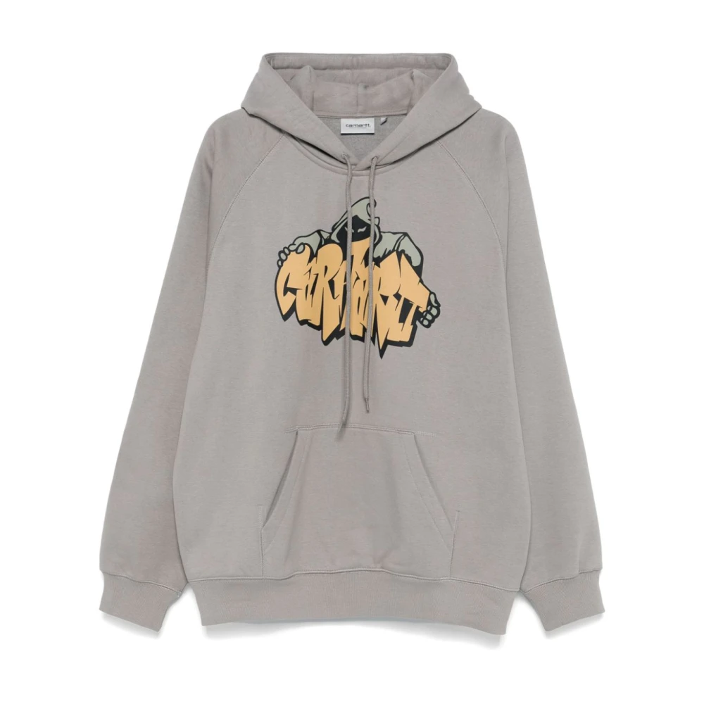 Carhartt WIP Katoenmix Hoodie Trui Gray Heren