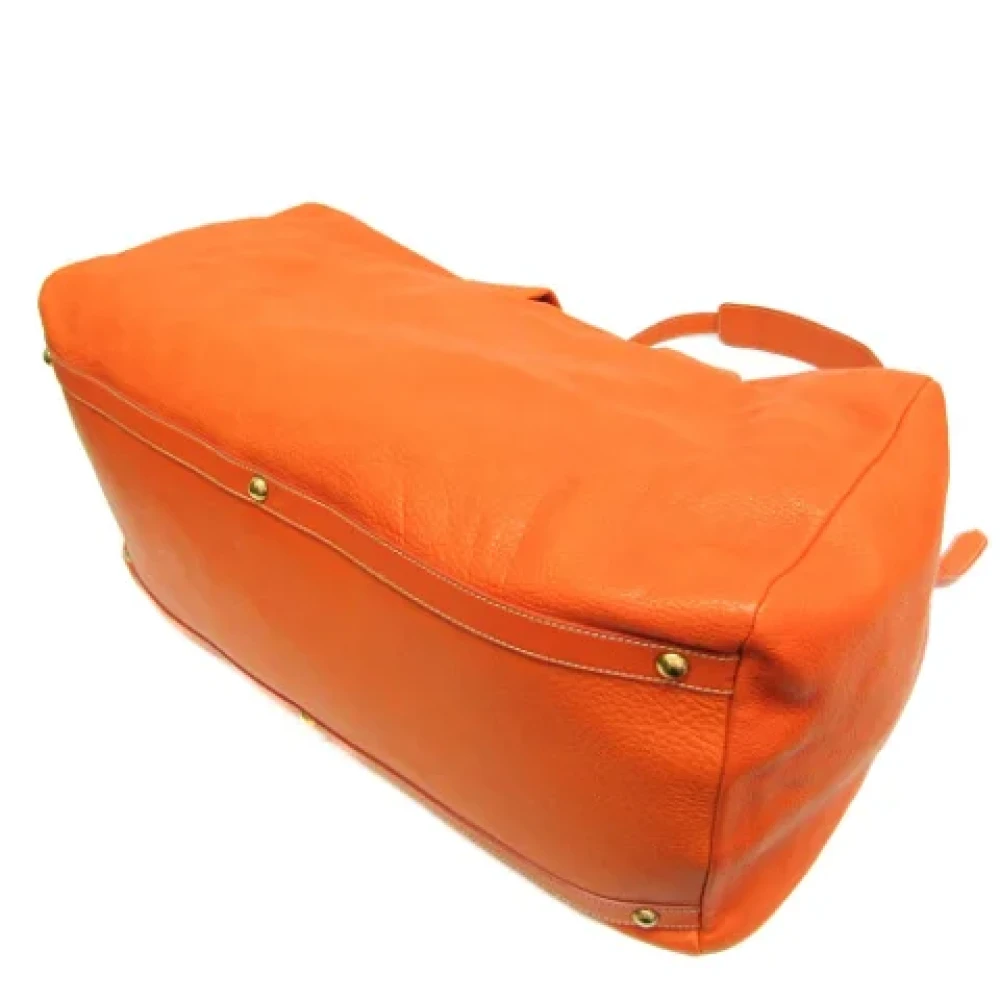 Prada Vintage Pre-owned Leather prada-bags Orange Dames