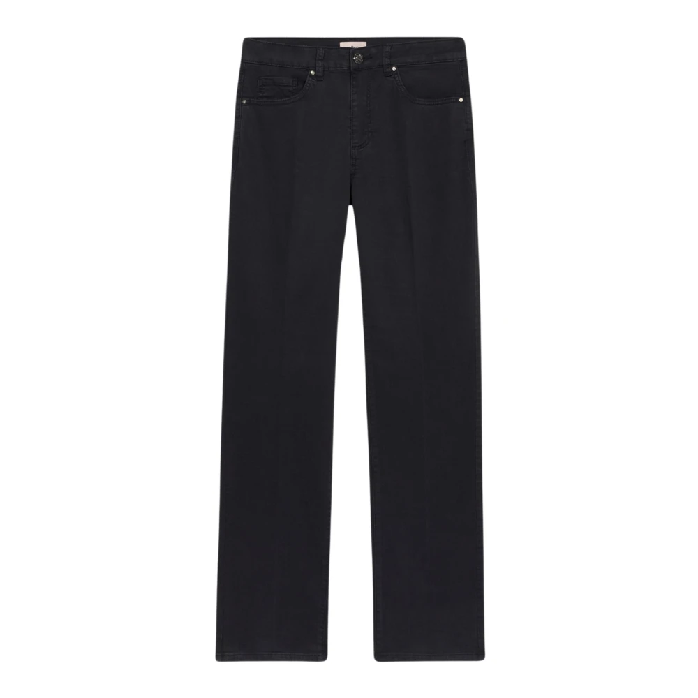 Oltre Tencel Blend Regular Fit Broek Blue Dames