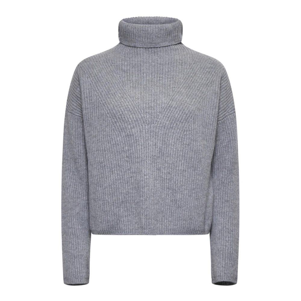 Max Mara Studio Golia Turtleneck Tröja Ljusgrå Gray, Dam