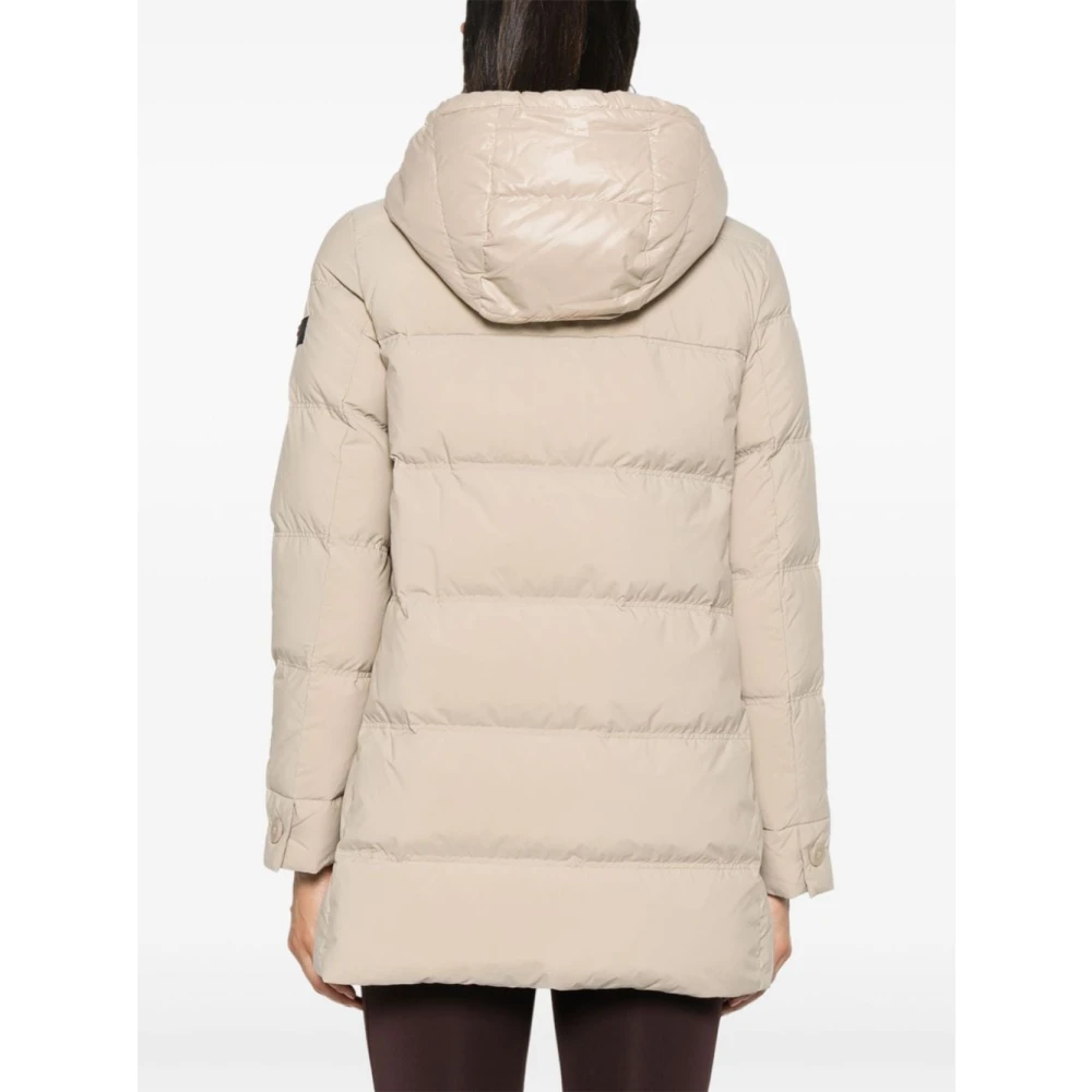 Peuterey Gewatteerde Waterafstotende Jas Beige Dames