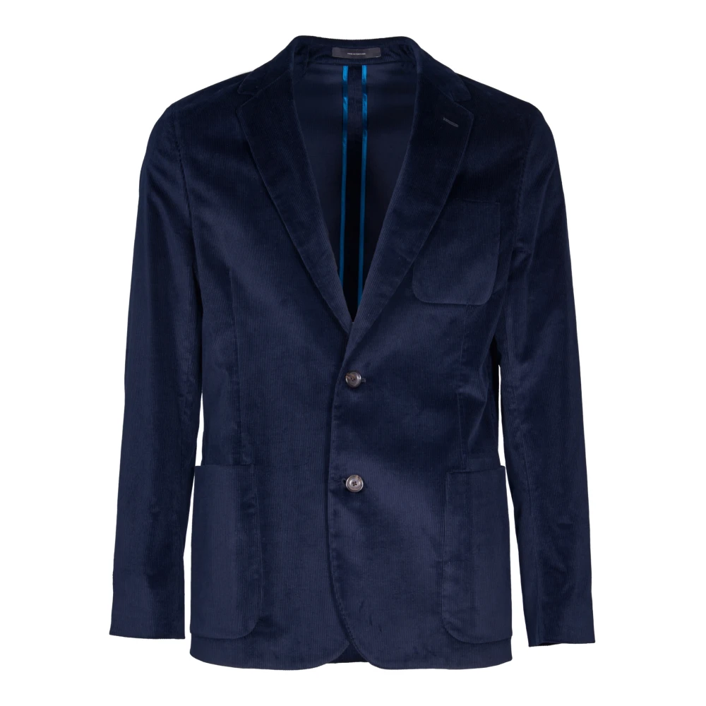 PS By Paul Smith Blauw Fluweel Jas Aw24 Blue Heren